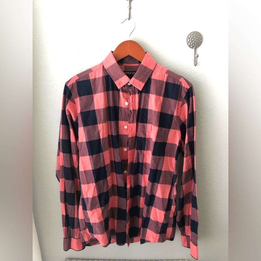 Express Long Sleeve Pink Flannel